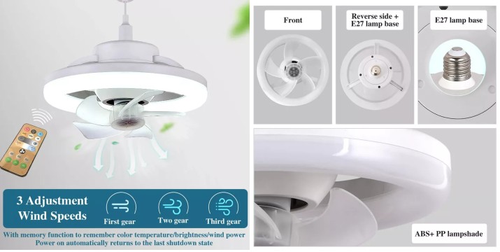 17,90€ για ένα LED Φωτιστικό Οροφής 60W με Ανεμιστήρα 360° Dimmable & Τηλεχειριστήριο, με παραλαβή από την Idea Hellas και δυνατότητα πανελλαδικής αποστολής στο χώρo σας.Κωδ:.230.21279X